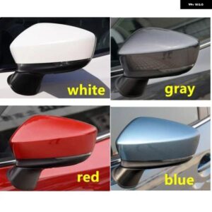 外側ドアウィングバックミラー カバー キャップ ハウジング シェル蓋ケース マツダ 3 M3 2017 2018 2019 - 1pcs　white　L