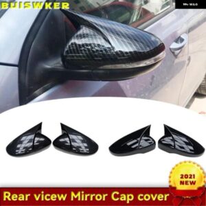 カーボンルック サイドウィングミラー カバー 2個 VW フォルクスワーゲン ゴルフ 6 MK6 GTI GTD 2009-2013 サイドリアビューミラー キャップカバー