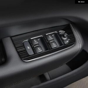 ボルボ XC60 2018 - 24 2025 ドア ウィンドウ スイッチ リフト ボタン カバー トリム アクセサリー - Silver
