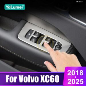 ボルボ XC60 2018 - 24 2025 ドア ウィンドウ スイッチ リフト ボタン カバー トリム アクセサリー