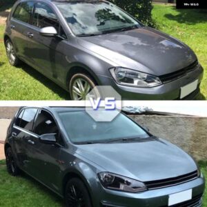 ブラックホーンシェイプサイドウィングミラー カバー VW ゴルフ 7 MK7 7.5 GTD R GTI GTE VII キャップ E- ゴルフ スポーツバン 2013 2018 2019 2020 交換 - Bright　Black