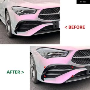 メルセデスベンツ CLA クラス C118 X118 2023+ 光沢ブラック ABS フロントアンダー フォグランプ グリル グリル 装飾 カバー ステッカー - sliver