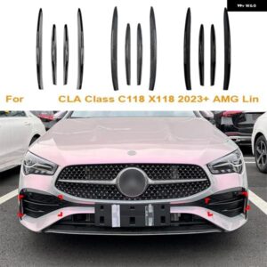 メルセデスベンツ CLA クラス C118 X118 2023+ 光沢ブラック ABS フロントアンダー フォグランプ グリル グリル 装飾 カバー ステッカー