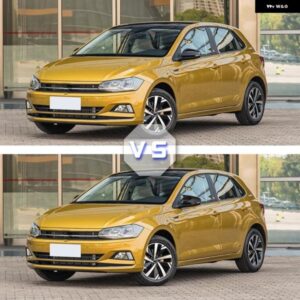 リアビューミラー カバー フォルクスワーゲン VW ポロ MK6 AW GTI 2018-2021 OX ホーン カーキャップ シェル トリム カーボンルック エクステリア - Bright　black