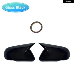 ブラックカーボンカラーホーン スタイル バックミラー サイドミラー カバー キャップ1組 フォード マスタング2015 - 20 - Lamp　style　Black