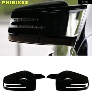 2PCS 貼り付け式カーボン柄 バックミラー サイドミラー カバー キャップ メルセデスベンツ W176 W246 W204 W212 W221 C117 X204 X156