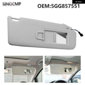 車用フロントLHサン バイザー パネル メイクアップミラー 付き 5GG857551 VW ゴルフ 7 ジェッタMK7 T-クロス T-ロック パサート B8 E- ゴルフ CC サン