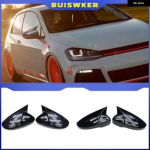 2個 車用サイドウィング バックミラー カバー VW JETTA MK6 フォルクスワーゲン パサート B7 シロッコ ビートル CC EOS アクセサリーケース カーシールド