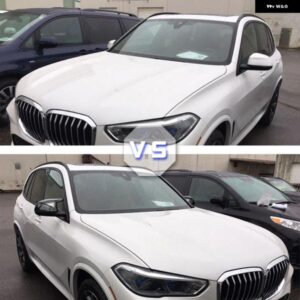 自動車用リアビューサイドミラー カバー トリム BMW F25 X3 F26 X4 F15 X5 F16 X6 2014 2015-2018 ブライトブラック カーボン スタイル - 1　pair　black