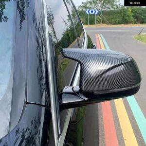 自動車用リアビューサイドミラー カバー トリム BMW F25 X3 F26 X4 F15 X5 F16 X6 2014 2015-2018 ブライトブラック カーボン スタイル - 1　set　Carbon　pattern