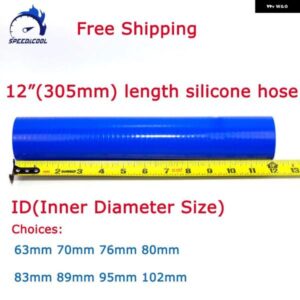 12インチ 長さストレート 汎用 シリコン冷却 インタークーラー パイプ チューブ ホースID 63MM 70MM 76MM 80MM 83MM 89MM 95MM 102MM - ID　63mm　3Ply
