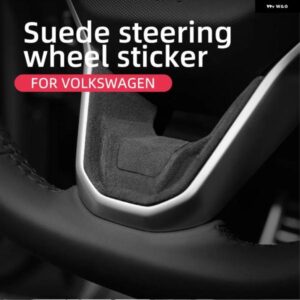 ステアリングホイール トリム カバー - イタリアスーパースエード フォルクスワーゲン VW ID3/ID4/ID6 ゴルフ 8 GOLF8 MK8 CC TOUAREG