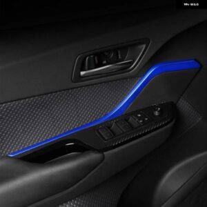 2個 カー スタイリング ABS プラスチック インテリア フロントドア トリム ストリップ デコレーション パネル トヨタ C-HR CHR 2016 2017 2018