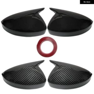 1ペア M バックミラー カバー サイドリバース フォルクスワーゲン VW ティグアン MK2 2017 - 2022 バックミラー トリム キャップ - Carbon　Look