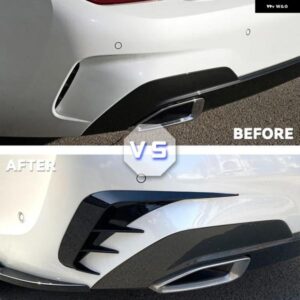 リア バンパー スプリッタースポイラー カナード 外装 パーツ BMW アクセサリー 3シリーズ G20 G28 318I 320I 330I 2019-2022 カー スタイリング - Gloss　Black