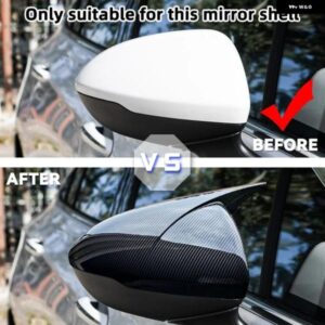 車用バックミラー カバー ウィングキャップ ステッカー 外装 ドア リアビューケース トリム シェル ハウジング シボレー クルーズ 2016-2019 - Bright　black