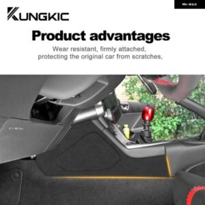 スバル BRZ GR86 2021 - 23 スエード パッド 車用中央 コントロール サイド パネル ステッカー インテリア アクセサリー 4枚
