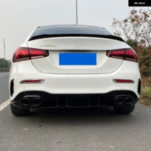 メルセデスベンツ アクセサリー CLA W177 セダン A45 A35 A180 A200 A220 AMG 2019+ リア バンパー スポイラー サイド カナード エアベント カバー - Carbon　Look