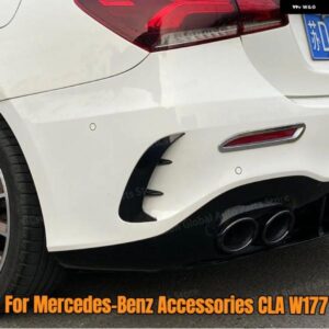 メルセデスベンツ アクセサリー CLA W177 セダン A45 A35 A180 A200 A220 AMG 2019+ リア バンパー スポイラー サイド カナード エアベント カバー