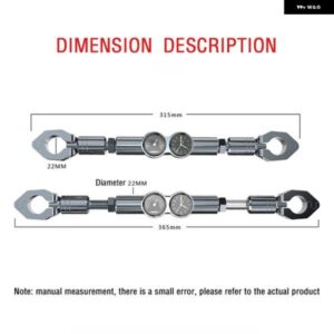 汎用 オートバイ バイク 合金 ハンドルバー バランス レバー オートバイ バイク ハンドルクロスバー時間温度計付き - Grey