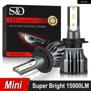 2個ミニカーLED H4 H7 H1 H3 H8 H11 H9 HB3 9005 HB4 9006 HI2 9012 LED ヘッドライト バルブ 12V 15000LM 6000K ヘッドランプ