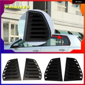 2PCS 車用リアウィンドウシャッターカバー トリム VW GOLF MK 6 MK 7 GOLF 7.5 GOLF MK7/7.5 GTI GTD R ウィンドウルーバー サイドベント トリム
