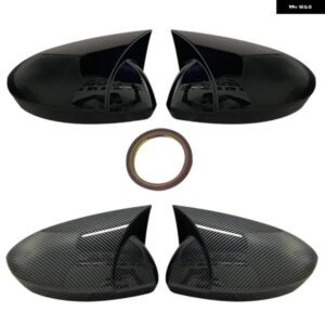 ブラックサイドミラー カバー キャップ ルノー メガーヌ 4 MK4 2016-2020 バットリアビューミラー カバー - Carbon　fiber　pattern