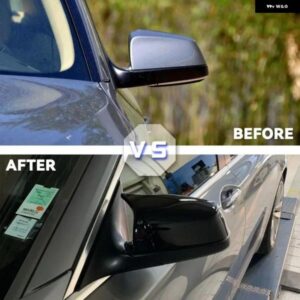 車用バックミラー サイドミラー カバー キャップ BMW 5 6 7シリーズ E60 E61 E63 E64 F06 F07 F10 F11 F13 F01-F04 サイドミラー カバー キャップ - Bright　black