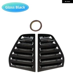 ペア リアサイドウィンドウ トリム スポイラー VW ゴルフ 5 ゴルフ 6 ゴルフ 7 MK5 MK6 MK7 MK7.5 2003-2020 ウィンドウシャッターカバー ルーバー - Golf　6　Glossy　Black