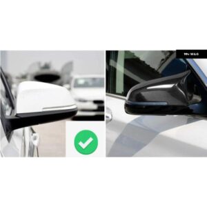 ミラー カバー 左右サイドバックミラー カバー キャップ BMW 5 6 7シリーズ F10 F18 F11 F06 F07 F12 F13 F01 2014 2015 2016 2個 - Carbon　Grain　Black
