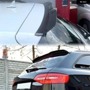 リアルーフリップスポイラー アウディ A4 B8 8.5 アバント / オールロード 2008 - 2016 ブラック / カーボンルック カーテールウィングデコレーション - Glossy　Black