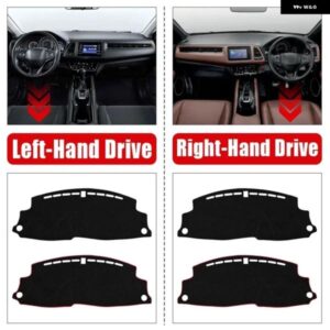 ホンダ HR-V HRV VEZEL 2014 - 20 ダッシュボード カバー サンシェード 滑り止めマット パッド インテリア アクセサリー - A　LHD　Black　Side