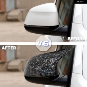リアビューサイドケース トリム M スタイル 車用バックミラー キャップ BMW F25 X3 F26 X4 F15 X5 F16 X6 2014-2018 アクセサリー 1組 - Bright　black