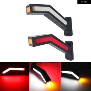 2個 LED ネオン ストーク サイド マーカーライト 12V 24V トラック トレーラー ハザード インジケーター ポジションランプ 汎用 防水 アンバー レッド