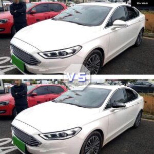 車用クロームリアビューミラー デコレーションカバー サイドドアミラー カバー キャップ フォード モンデオ フュージョン 2013-2023 - 1　pair　black