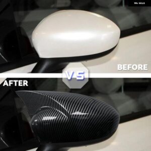 車用サイドミラー カバー キャップ フィアット 500 500C グランデ プント バックミラー カバー シェルケース トリム カーアクセサリー - Gloss　Black