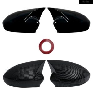 車用サイドミラー カバー キャップ フィアット 500 500C グランデ プント バックミラー カバー シェルケース トリム カーアクセサリー - Carbon　Look