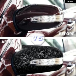 メルセデスベンツ E C クラス W211 W203 2001-2007 パーツ スタイリング カーサイドドア バックミラー サイドミラー カバー キャップ M スタイル - Carbon　Look