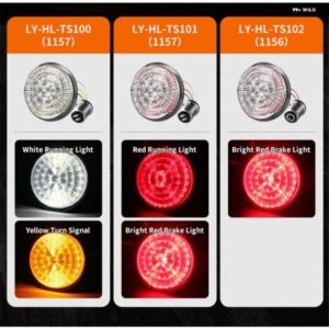 1156 1157 LEDテールランプ ブレーキ インジケーター ライト フロントウィンカー ハーレー ダビッドソン ツーリング エレクトラ トライグライド スポーツス - 1156　Red