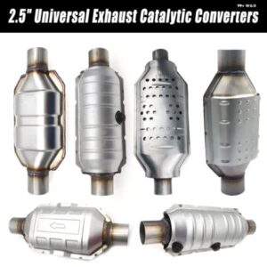 2.5インチ 汎用 排気触媒コンバーターガードシールド付き フォード / シボレー シルバラード ステンレス