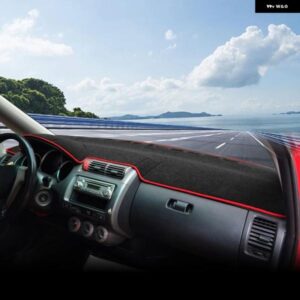 ホンダ ジャズ MK1 2001 - 07 車 ダッシュボード カバー 計器デスクサンシェード 滑り止め パッド アクセサリー - RHD　Red　Side