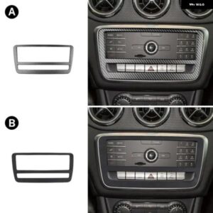 スエードカーボン メルセデスベンツ A クラス W176 CLA C117 GLA X156 2013-2018 CD パネル トリム ステッカー カーアクセサリー