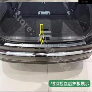 ボルボ XC90 2015 2016 2017 ~ 2024 カーアクセサリー ステンレス リア バンパー プロテクター シル トランク リアガード トレッドプレート - black
