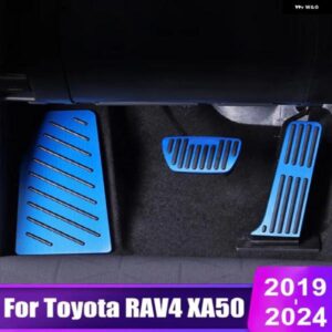 車用フットペダル 燃料 アクセル ブレーキ レスト ペダルカバー パッド トヨタ RAV4 2019 - 24 RAV 4 XA50 ハイブリッド アクセサリー