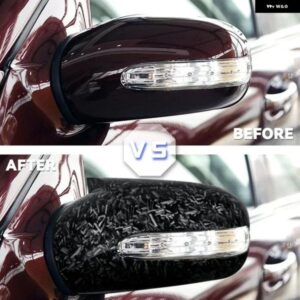 メルセデスベンツ E C クラス W211 W203 2001-2007 リアビュー サイドミラー カバー ウィングミラー キャップ トリム - Carbon　Look