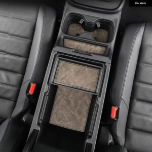 ホンダ CRV 2023 2024 2025 CR-V 第6世代 ハイブリッド レザー 滑り止めカップマット カーゲートスロット パッド インテリア アクセサリー - Black　5　Seats　18pcs