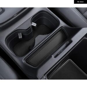ホンダ CRV 2023 2024 2025 CR-V 第6世代 ハイブリッド レザー 滑り止めカップマット カーゲートスロット パッド インテリア アクセサリー - Brown　5　Seats　18pcs