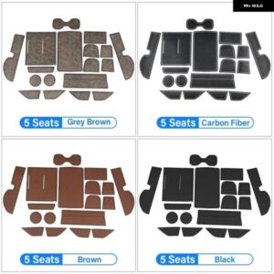 ホンダ CRV 2023 2024 2025 CR-V 第6世代 ハイブリッド レザー 滑り止めカップマット カーゲートスロット パッド インテリア アクセサリー - Grey　5　Seats　18pcs