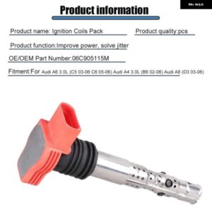 06C905115M 06B905115R イグニッション コイル VW ジェッタ ゴルフ GTI MK4 パサート B5 ビートル ポロ A4 A6 A8 TT オールロード 06B905115D UF483 - 1pcs