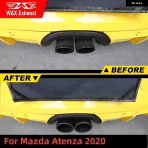 1個 102MM マツダ アテンザ 2020 AKロゴインレットカーボンマフラー 車 カスタム アクセサリー マフラーノズル付き